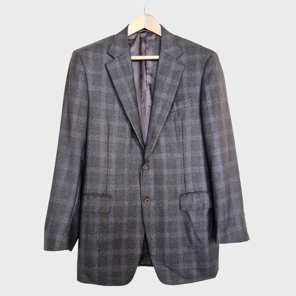 *SOLD* Canali Wool Blazer EU50 (US 40) Italy Windowpane, Harry Rosen - Picture 2 of 16
